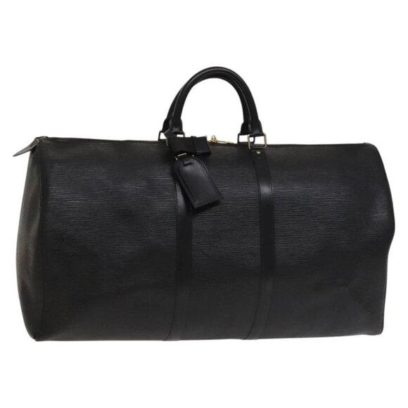 LOUIS VUITTON Epi Keepall 55 Boston Bag Noir Black M42952 LV Auth 131324 - Picture 1 of 16